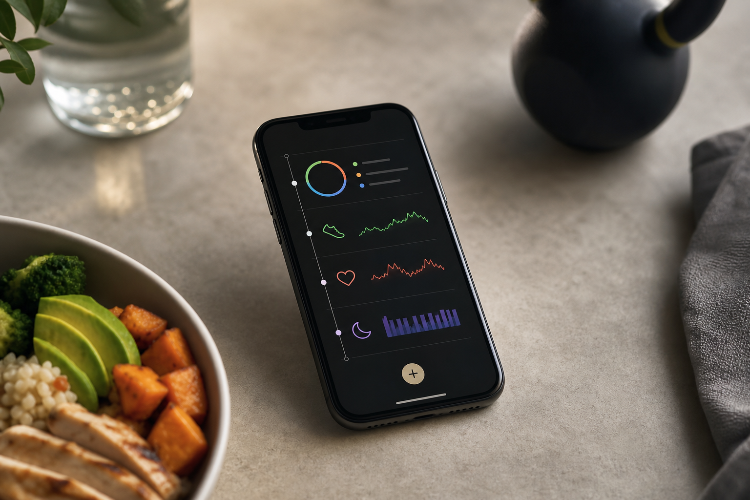 ai photo calorie counting data sync visualization