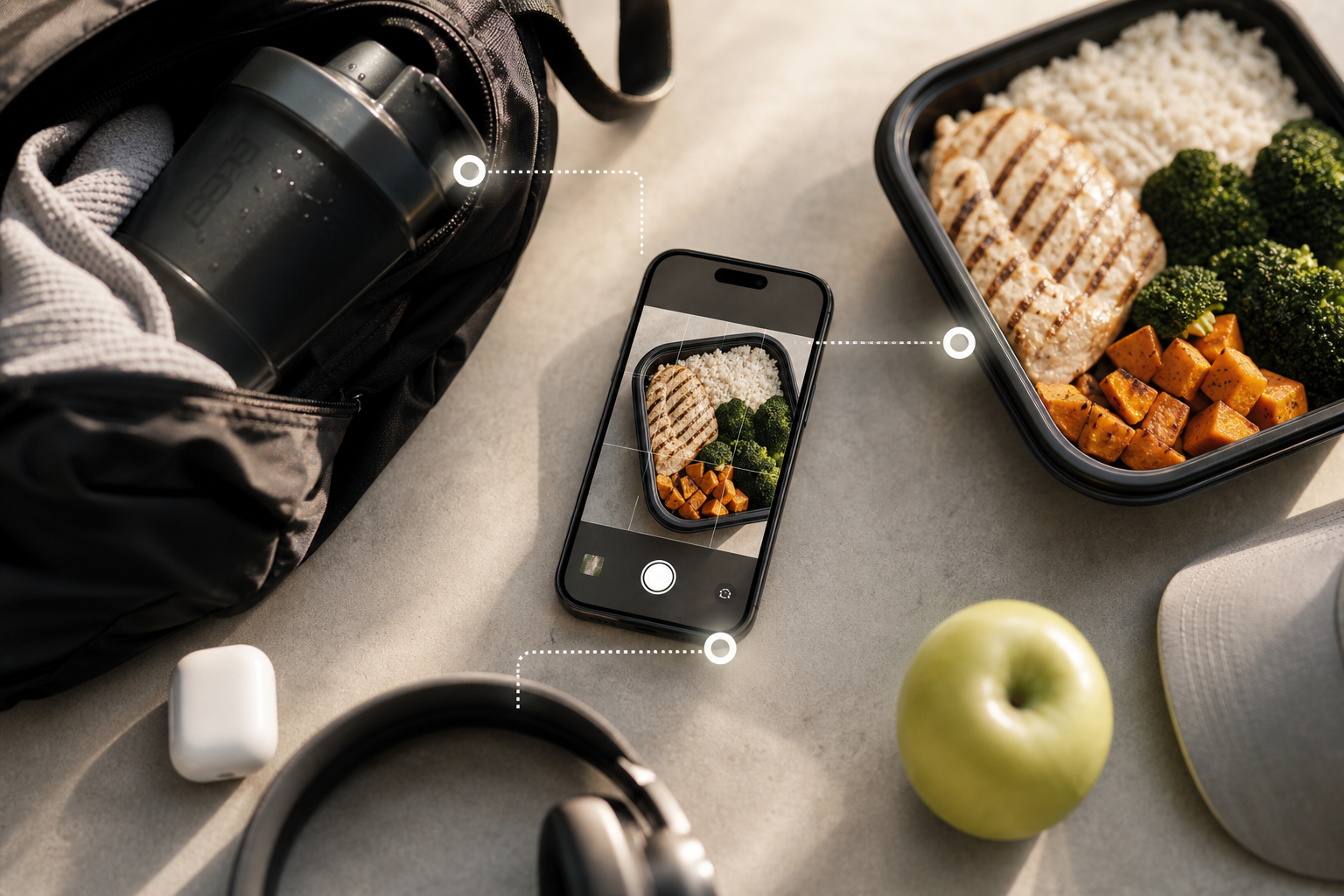 ai photo calorie counting gym workflow tips