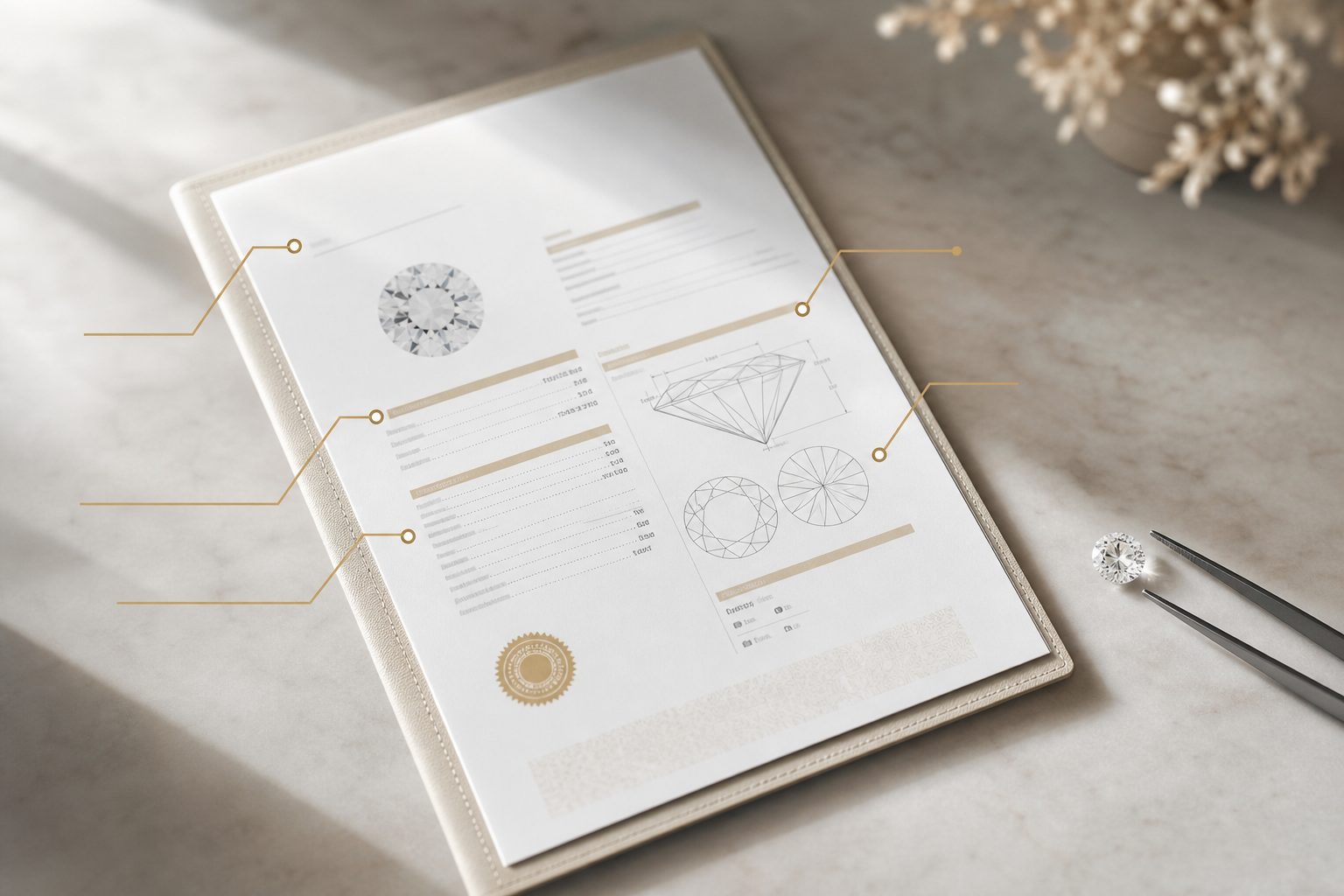 sample GIA report explainer