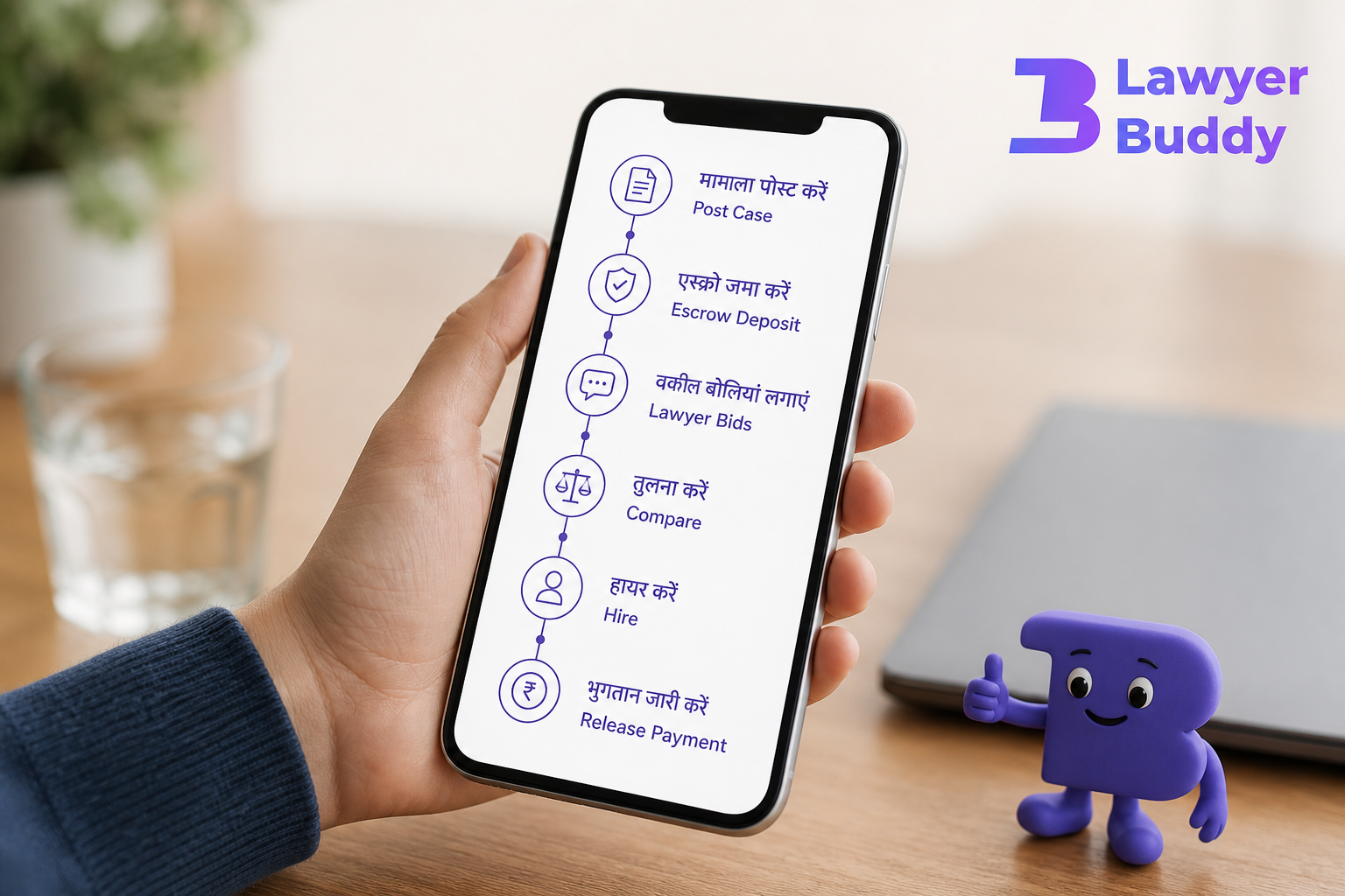 step-by-step bidding flow on a smartphone