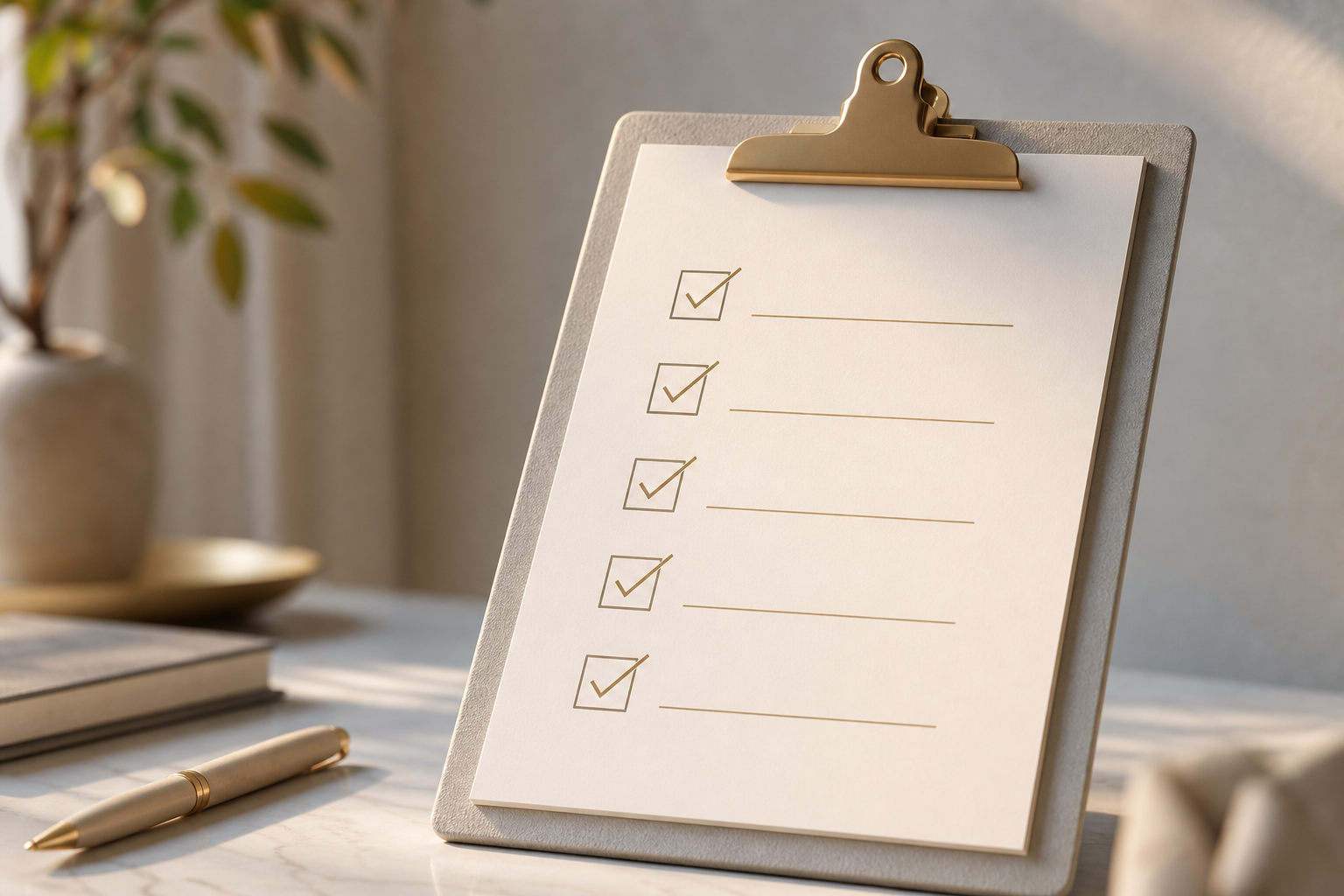 final checklist before checkout